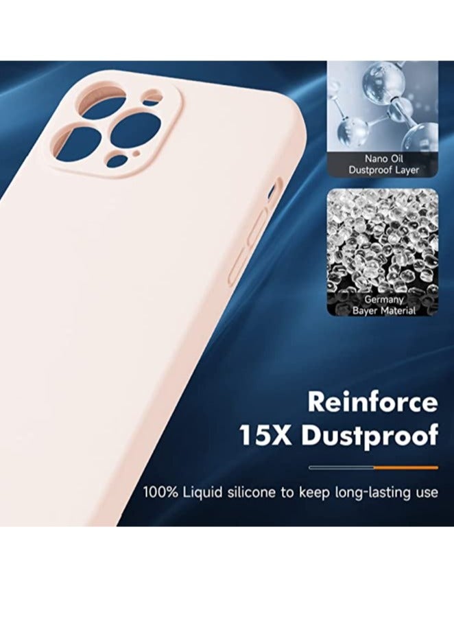 ELTRAZONE iPhone 13 Pro Max with 2 Pack Tempered Glass Screen Protector Magsafe Case Silicone Phone Case with Microfiber Lining for iPhone 13 Pro Max 6.7 inch 2022,Chalk Pink - Image 4