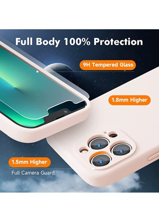 ELTRAZONE iPhone 13 Pro Max with 2 Pack Tempered Glass Screen Protector Magsafe Case Silicone Phone Case with Microfiber Lining for iPhone 13 Pro Max 6.7 inch 2022,Chalk Pink - Image 5