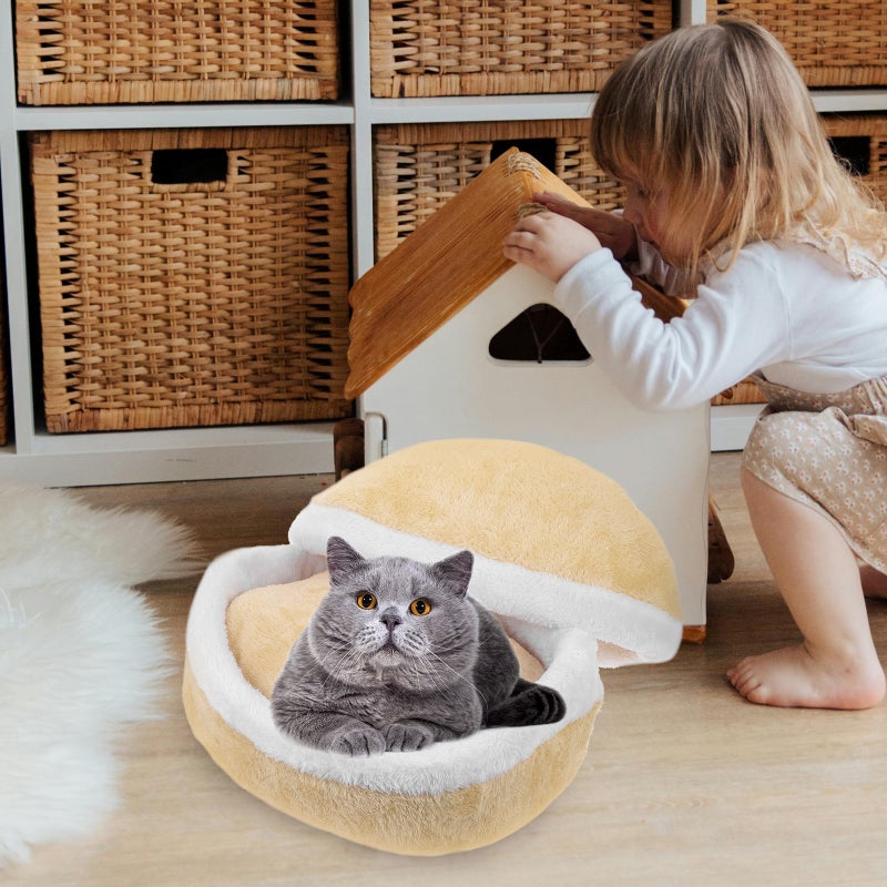 Kitten Winter Nest Cat Sleeping Bed Small Dog Bed Puppy Sleeping Bed Warm Cat Nest - Image 4