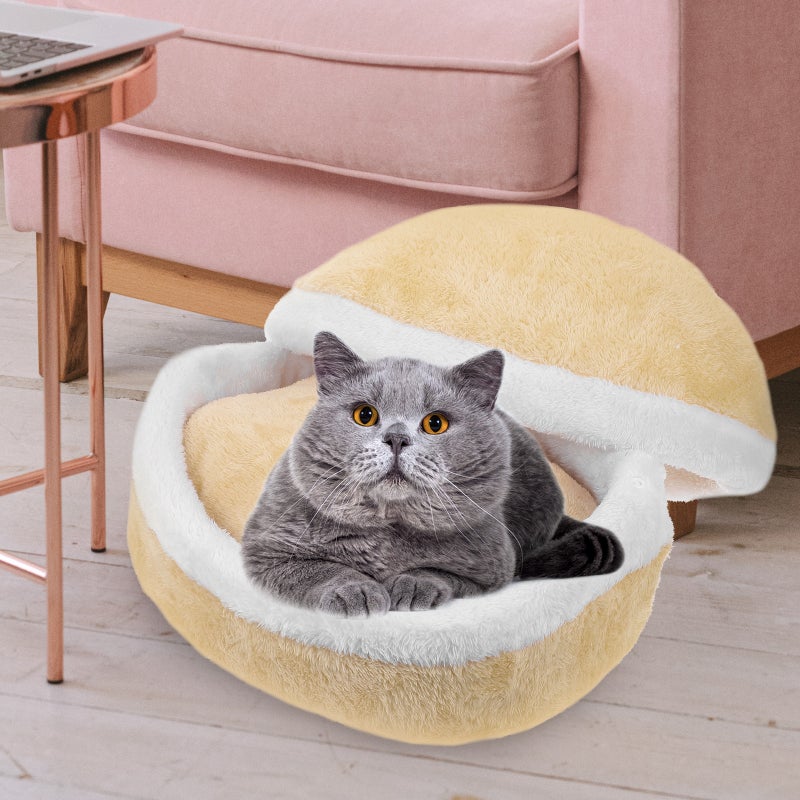 Kitten Winter Nest Cat Sleeping Bed Small Dog Bed Puppy Sleeping Bed Warm Cat Nest - Image 1