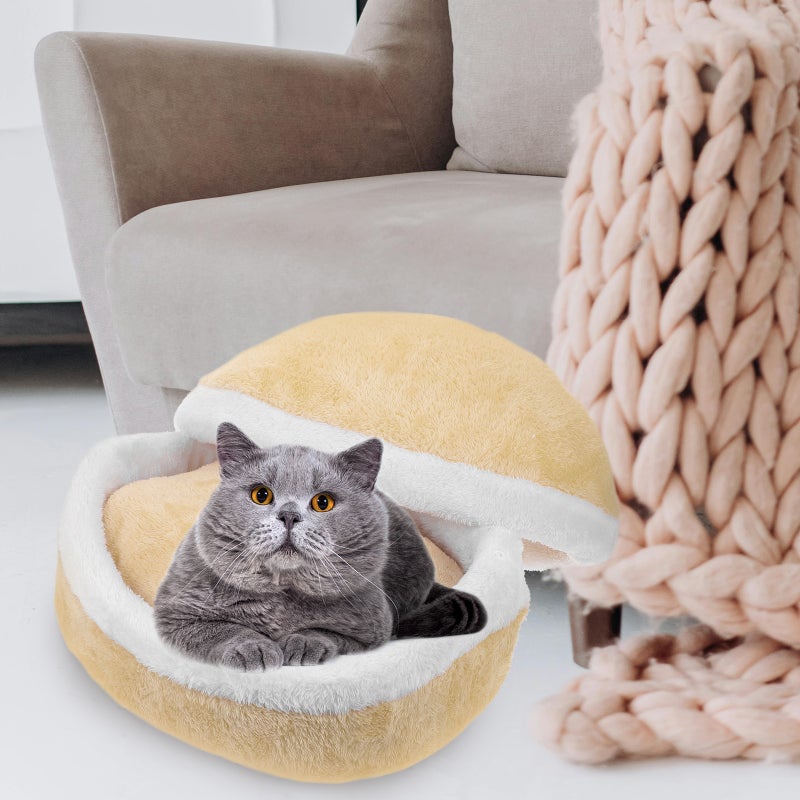 Kitten Winter Nest Cat Sleeping Bed Small Dog Bed Puppy Sleeping Bed Warm Cat Nest - Image 5