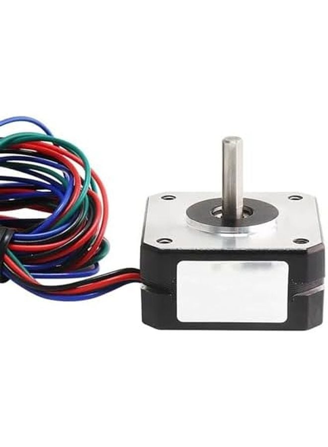 محرك خطوي Nema 17 مقاس 42x42x20mm، تيار 1A، عزم دوران 16Ncm، ثنائي الطور، 4 أسلاك مع كابل طوله 1 متر - Image 1