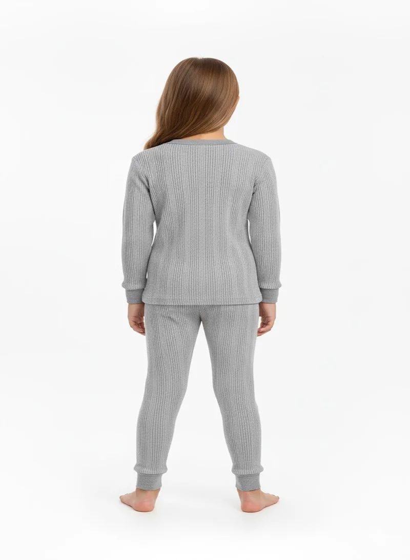 babyqlo Soft Grey Thermal Set for Boys and Girls