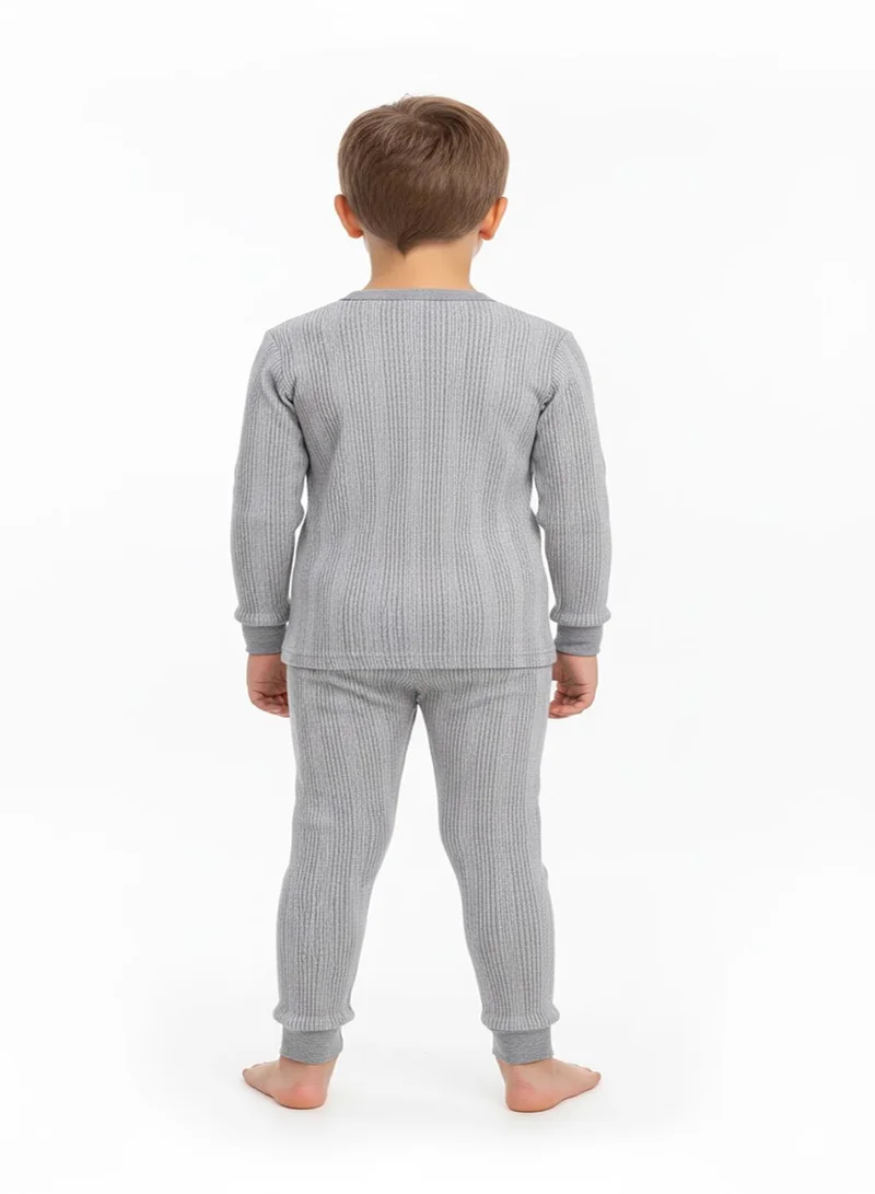 babyqlo Soft Grey Thermal Set for Boys and Girls