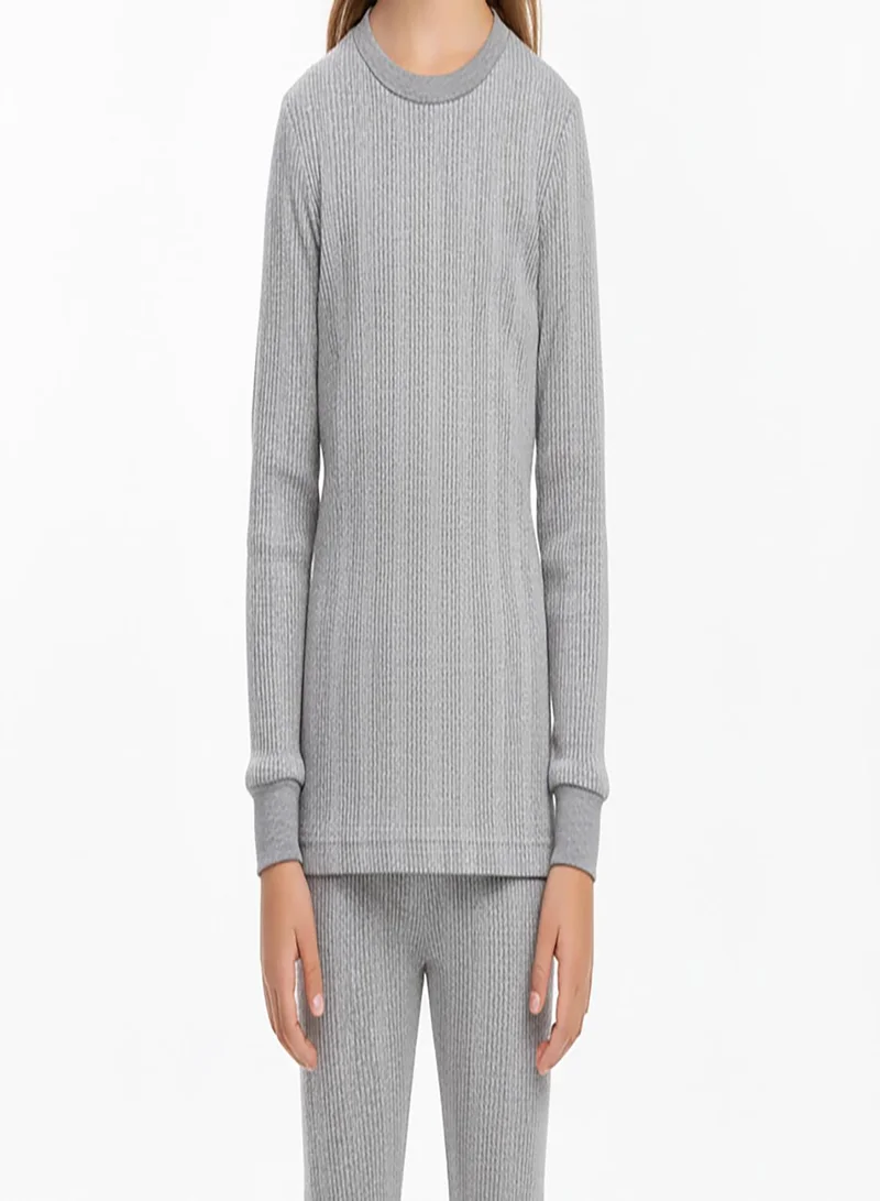babyqlo Soft Grey Thermal Set for Boys and Girls