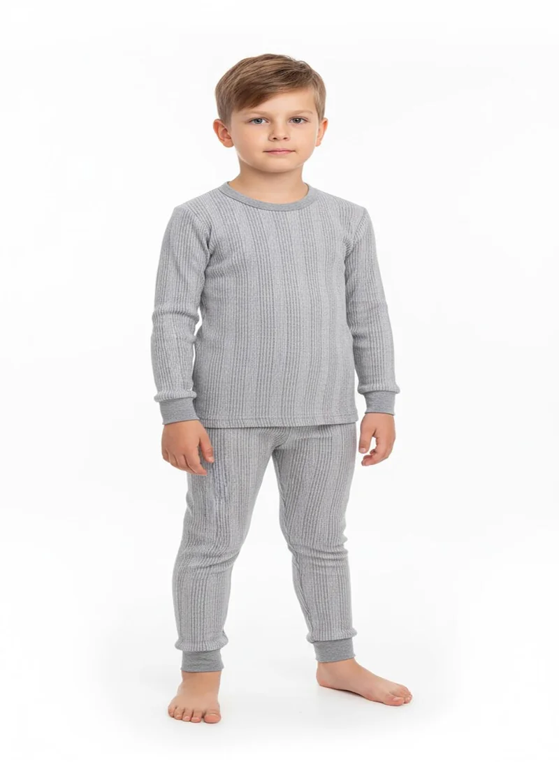 babyqlo Soft Grey Thermal Set for Boys and Girls