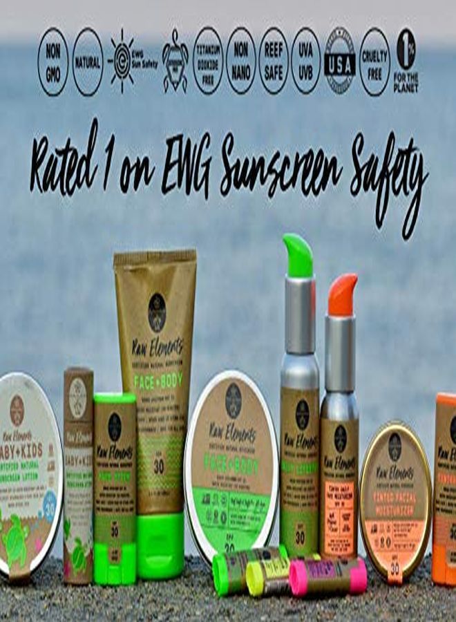 raw elements Face And Body Certified Natural Sunscreen | NonNano Zinc Oxide, 95% Organic, Water Resistant, Reef Safe, Cruelty Free, Spf 30+, All Ages Safe, Moisturizing, Reusable Tin, 3Oz - Image 4