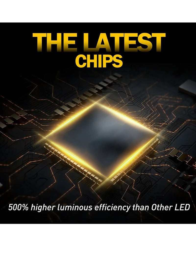 SPIDER M8 Pro Silver LED Headlight Bulbs Model H1 130W 30000LM 6500K Super Bright Conversion Kit, IP65 Waterproof, Aviation Aluminum, 500% Brighter, 150% Longer Range, 30000H Lifespan, All-Weather Car SUV Truck ATV UTV Headlamp - Image 5