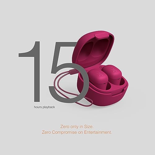 FINGERS SizeZero Pods2 World's Tiniest TWS Earbuds with 15-Hour Total Playtime, Quick Charge of 10 mins for 2-Hour Playtime, Built-in Mic with SNC™ Technology for Clear Calls (Plum) - Image 3