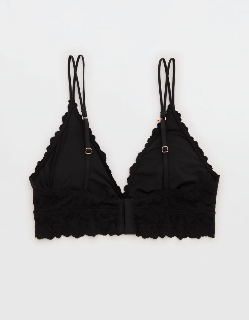 Aerie  Aerie Show Off Rosey Lace Padded Plunge Bralette for Women | Best Price UAE