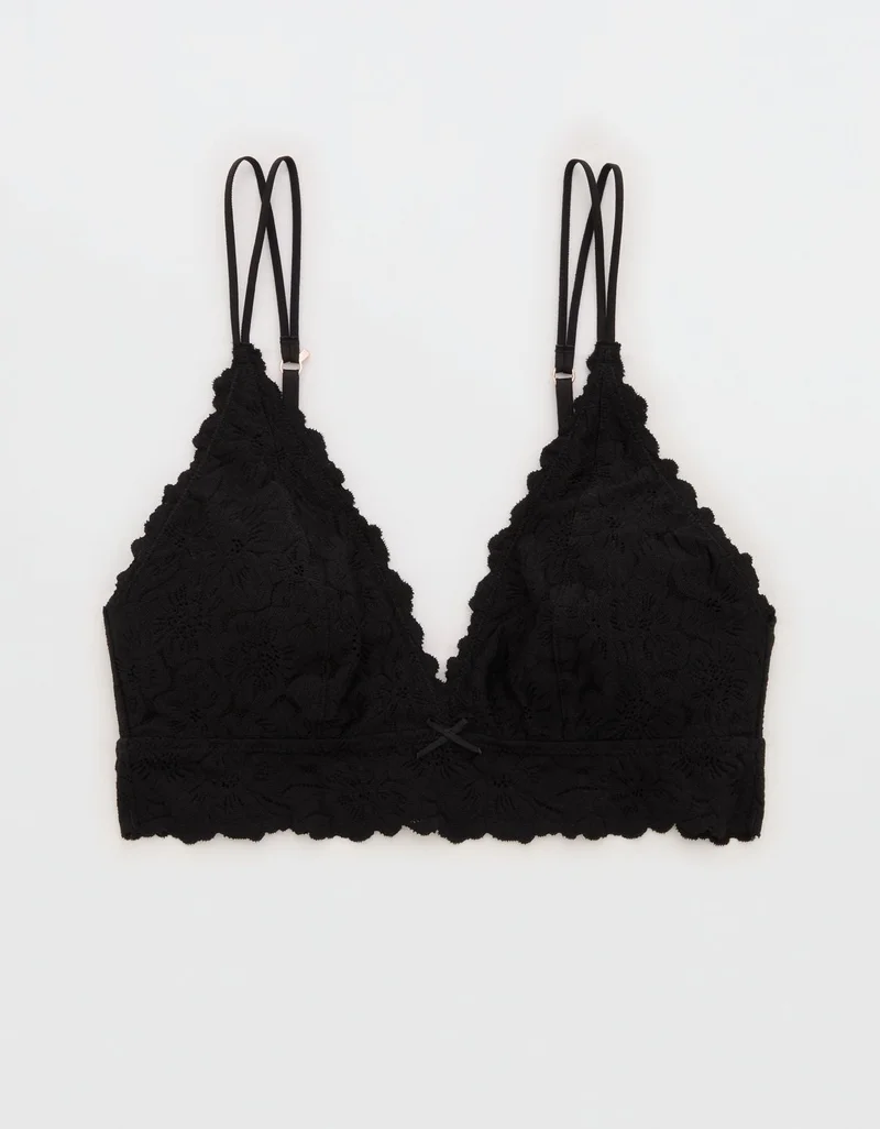Aerie  Aerie Show Off Rosey Lace Padded Plunge Bralette for Women | Best Price UAE