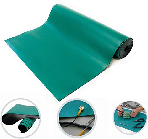 MYOYAY ESD Rubber Soldering Mat, 23.6" x 118" Large Roll Anti-Static High Temperature ESD Grounding Electrostatic Discharge Protection Mat for Desk, Circuit Board, Phone, PC, Tablet Repair - Image 1
