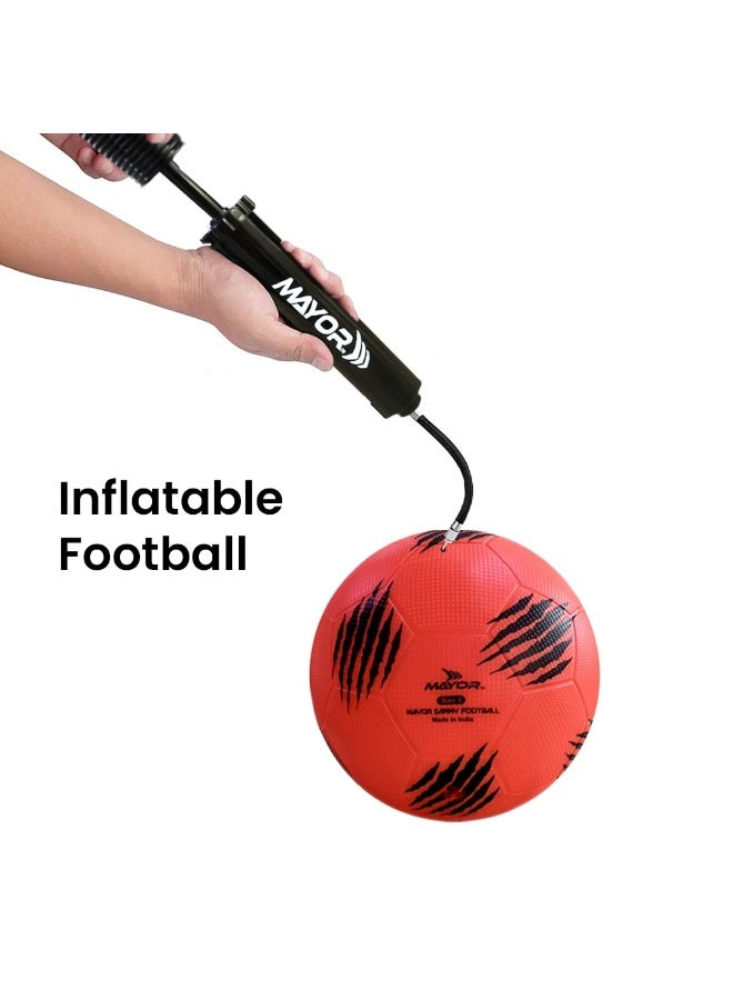 مايور كرة قدم للأطفال من مايور سامي – الحجم 3، لون احمر | كرة داخلية وخارجية من PVC للأطفال دون 9 سنوات - Image 3