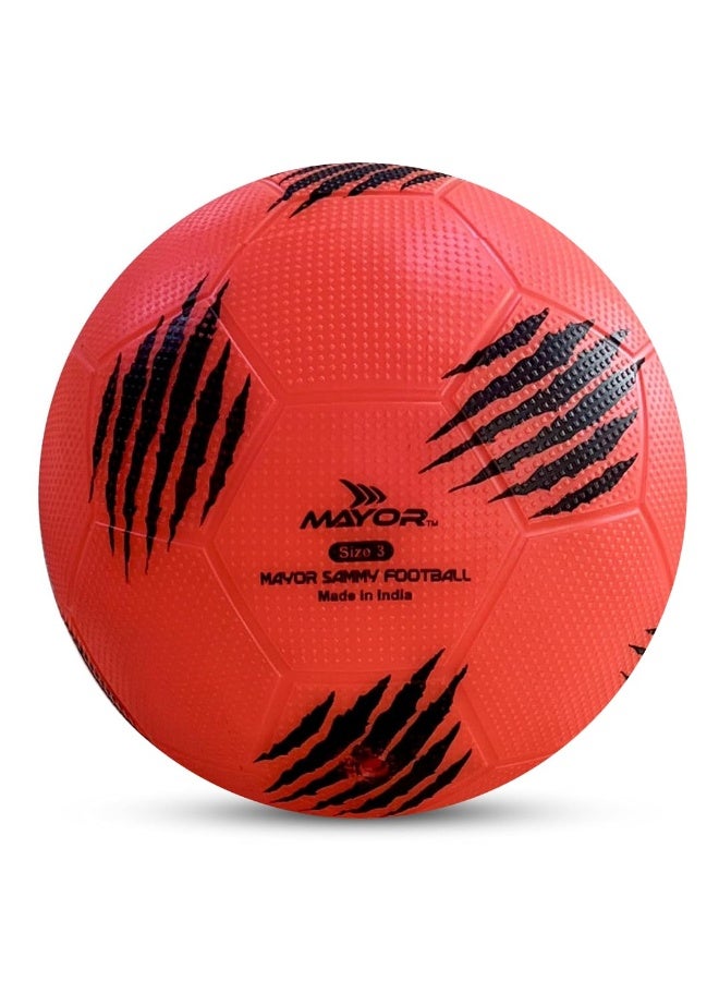 مايور كرة قدم للأطفال من مايور سامي – الحجم 3، لون احمر | كرة داخلية وخارجية من PVC للأطفال دون 9 سنوات - Image 1