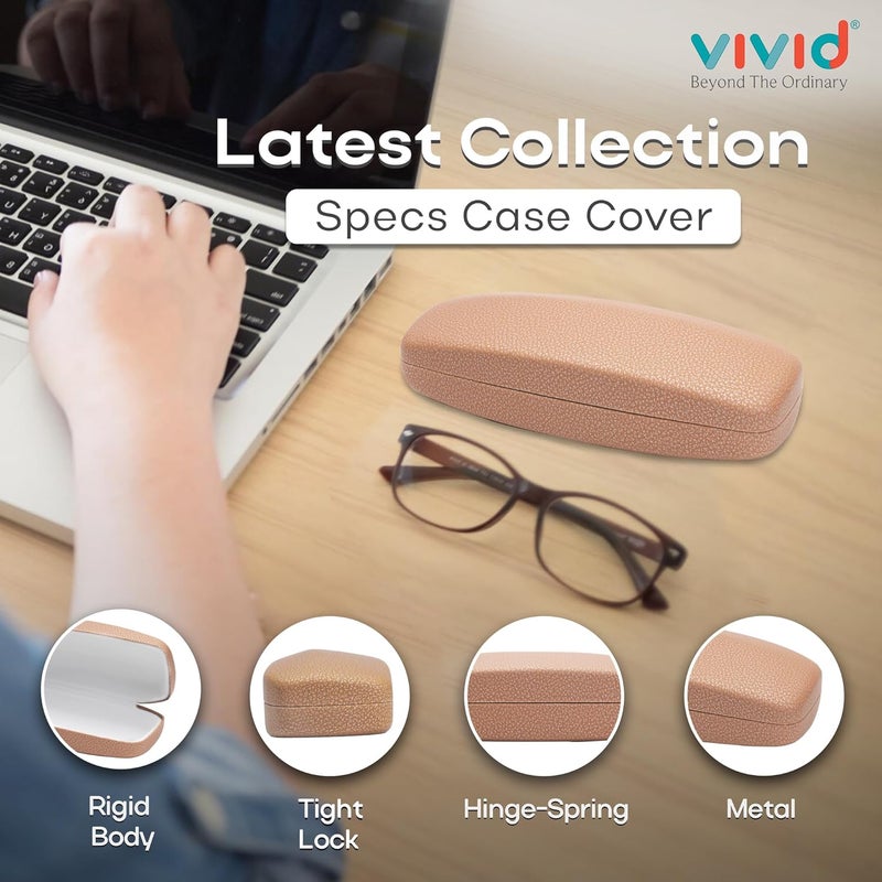 VIVID Vision Unisex Adult Lightweight Eyewear Specs Case Cover | Protect Eye Glasses | Chashma Dibbi | Spectacle Box | Closure - HINGE-SPRING | Metal - Image 2