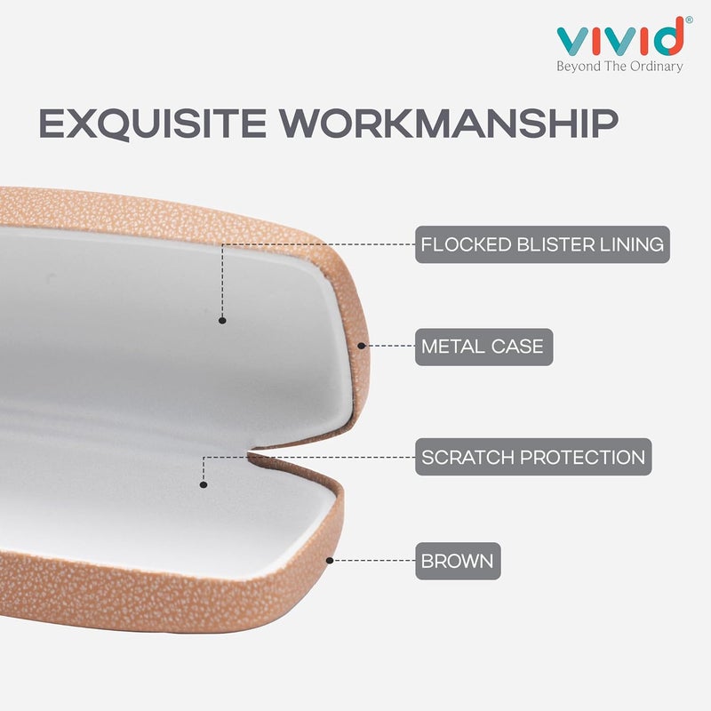 VIVID Vision Unisex Adult Lightweight Eyewear Specs Case Cover | Protect Eye Glasses | Chashma Dibbi | Spectacle Box | Closure - HINGE-SPRING | Metal - Image 5