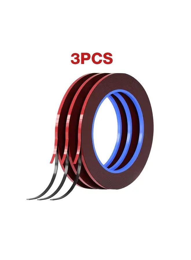3 قطع شريط لاصق ثنائي الوجه مقاوم للحرارة عالي الجودة 3 مم قوي لا يترك أثرًا لإصلاح الهاتف واللوحي - Image 1