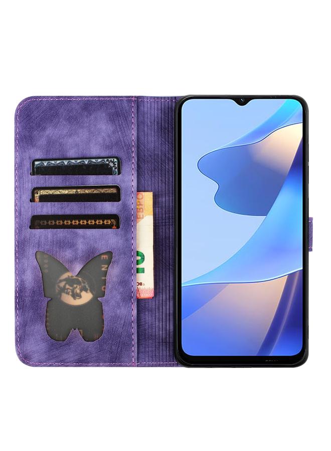 S-TOP Case For OPPO A17 4G Butterfly Cat Embossing Flip Leather Phone Case - Image 4