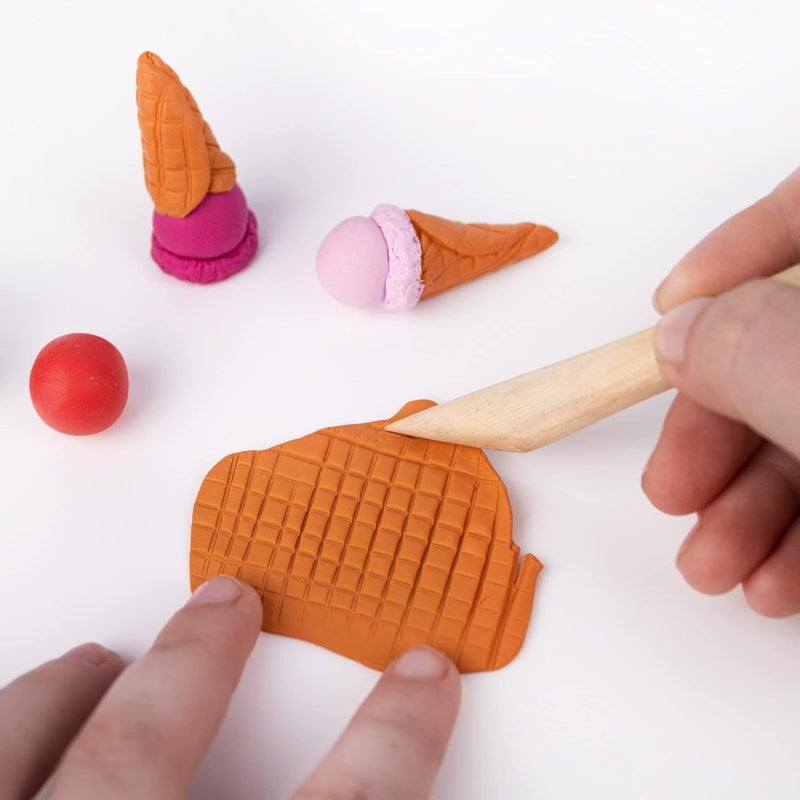 DAS Modelling Clay Tools - 7-Piece Set for Beginners and Artists - Versatile Wooden Shaping and Carving Implements for Clay Projects - Image 2