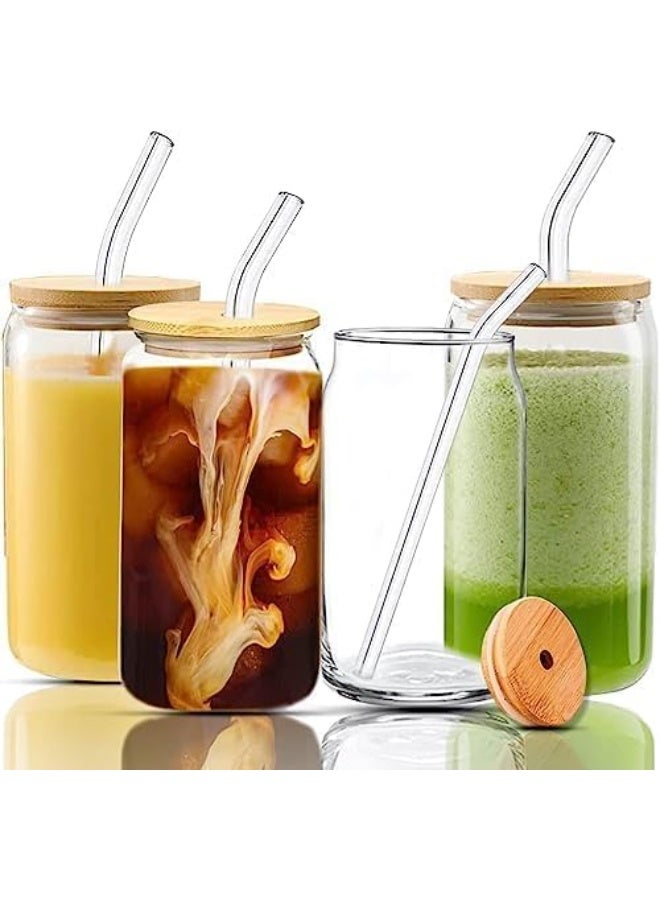 600ml Mason Jar Glass with Bamboo Silicone Lid & Lollipop Straw – Reusable Wide-Mouth Drinking Glass for Iced Coffee, Juice, Smoothies & Cocktails  - Image 2