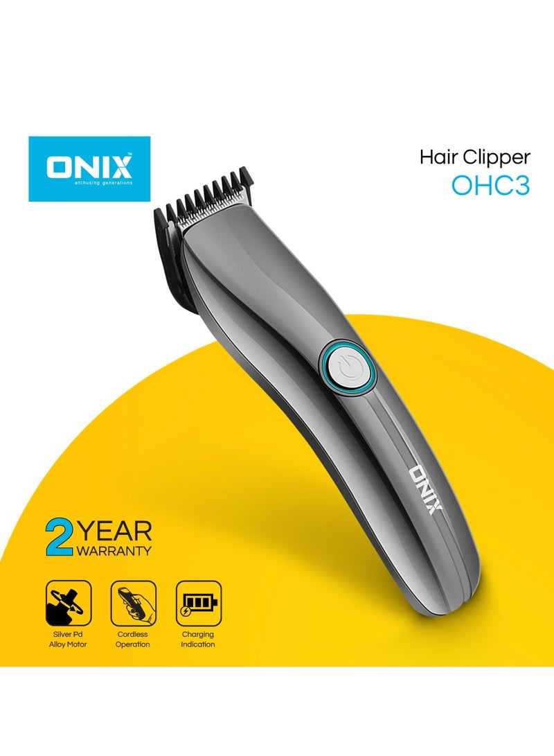ONIX Cordless Hair Clipper with Hair Trimming and Grooming Kit Black - OHC3 - Image 4