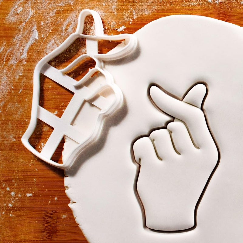 EROTNGO EROTNGO Finger Heart Cookie Cutter Love Hand Gesture Biscuit Cutter for Wedding Favors Anniversary Treats Kpop Themed Parties Romantic Baking Fondant Decorations and Special Occasion Gifts - Image 1