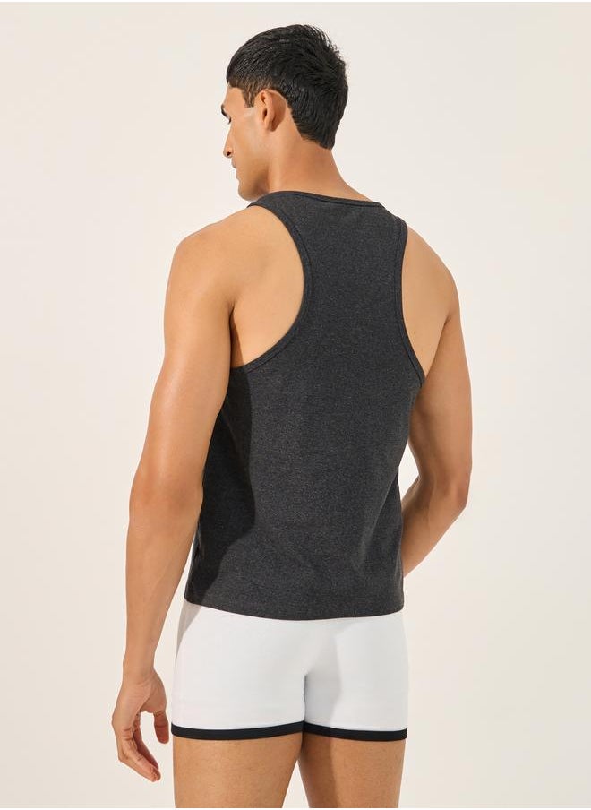 Styli Cotton Stretch Round Neck Vest  - Image 4