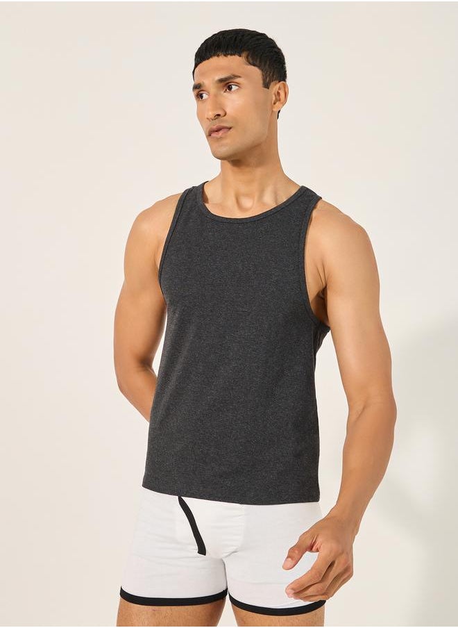 Styli Cotton Stretch Round Neck Vest  - Image 1