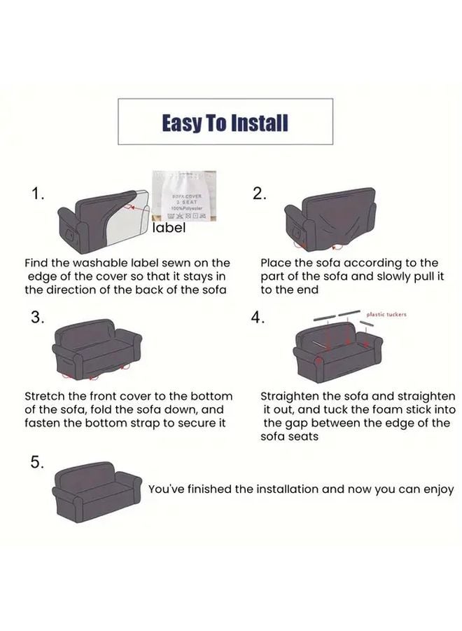 غطاء أريكة المقعد الفردي خريف ذهبي ناعم قابل للتنفس مناسب للحيوانات الأليفة قابل للغسل في الغسالة - Image 5