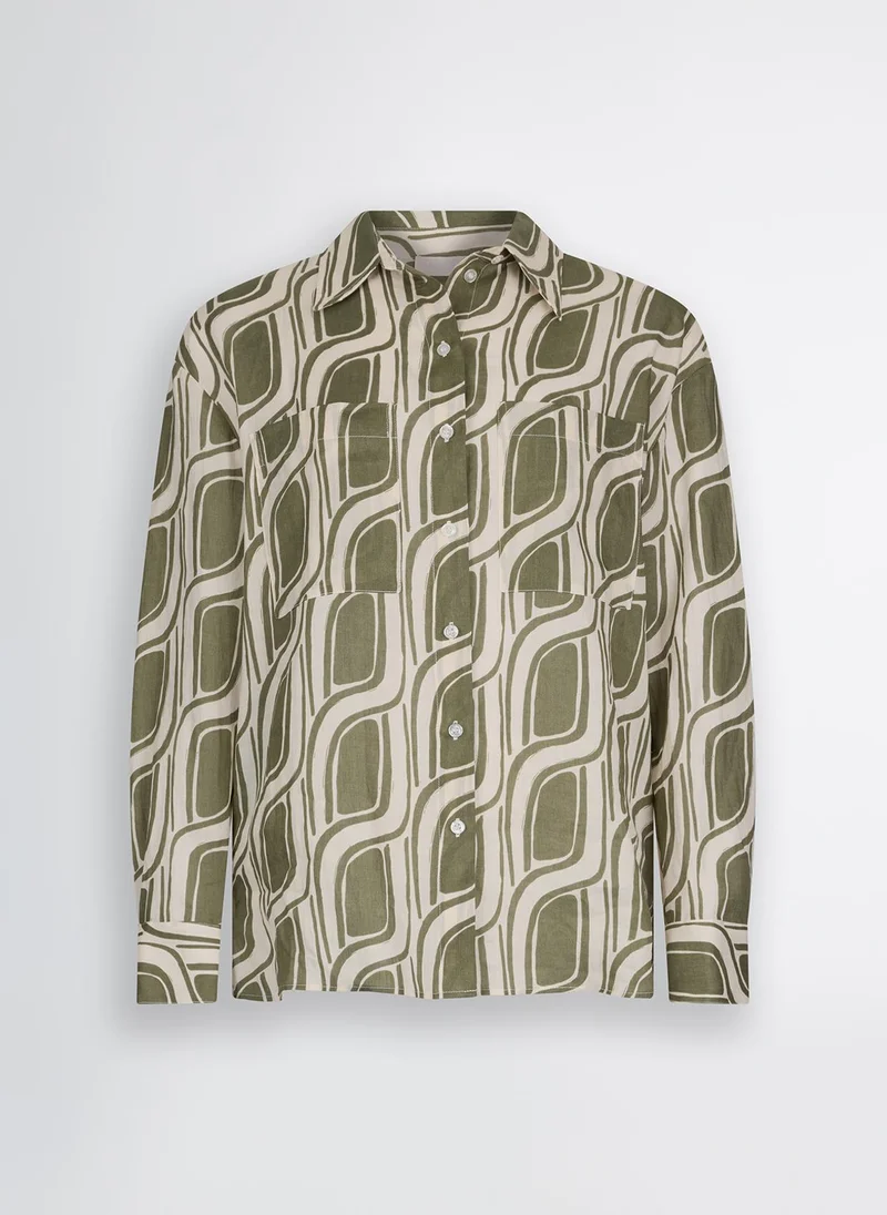 Liu Jo Printed ramie shirt