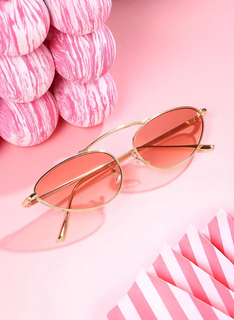 صوص هاوت نظارة شمسية بإطار على شكل عين القط كامل الحواف مع حماية من الأشعة الشمسية للنساء