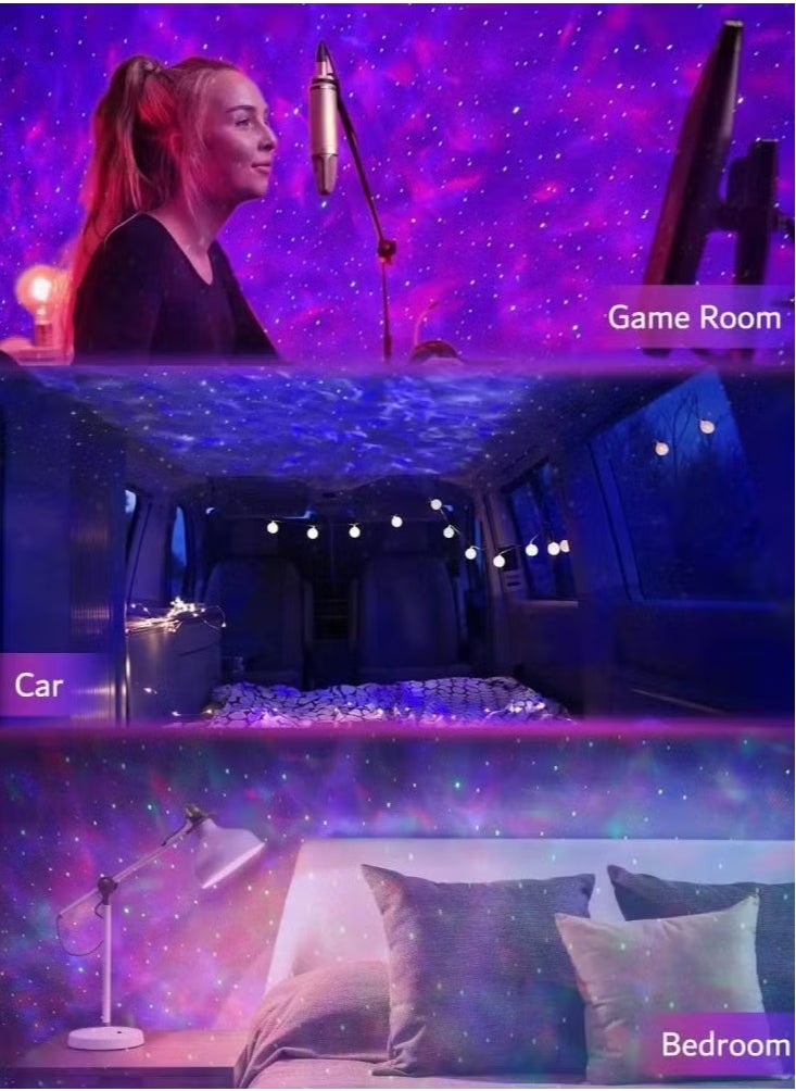 TIGER Galaxy Projector for Bedroom with Bluetooth Speaker & Remote Control – Egg-Shaped Star Projector Night Light for Kids & Adults with 14 Galaxy Light Effects, 19 White Noise Sounds, Sleep Timer, Rotating Lamp & Adjustable Brightness for Home Relaxation  - Image 4