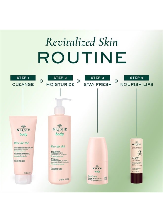 NUXE Rêve de Thé - غسول الجسم المنعش بالشاي الأخضر - جل استحمام مغذي للغاية مع الجلسرين، 6.7 أونصة سائلة - Image 5