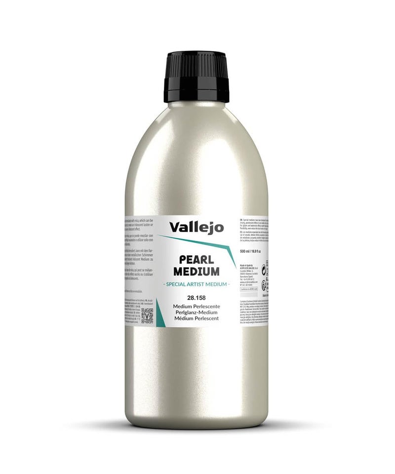 Vallejo : Acrylic Pearlescent Iridescent Medium : 500ml