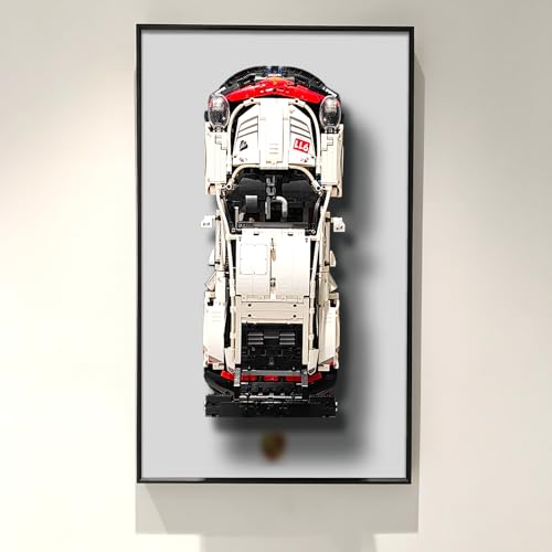 WETCEAOM Display Wallboard Compatible with Lego Technic Bugatti Chiron 42083 Car Display Wall Frame Compatible with Lego Car Wall Mount Frame Enthusiasts Only Display Board No Model - Image 1