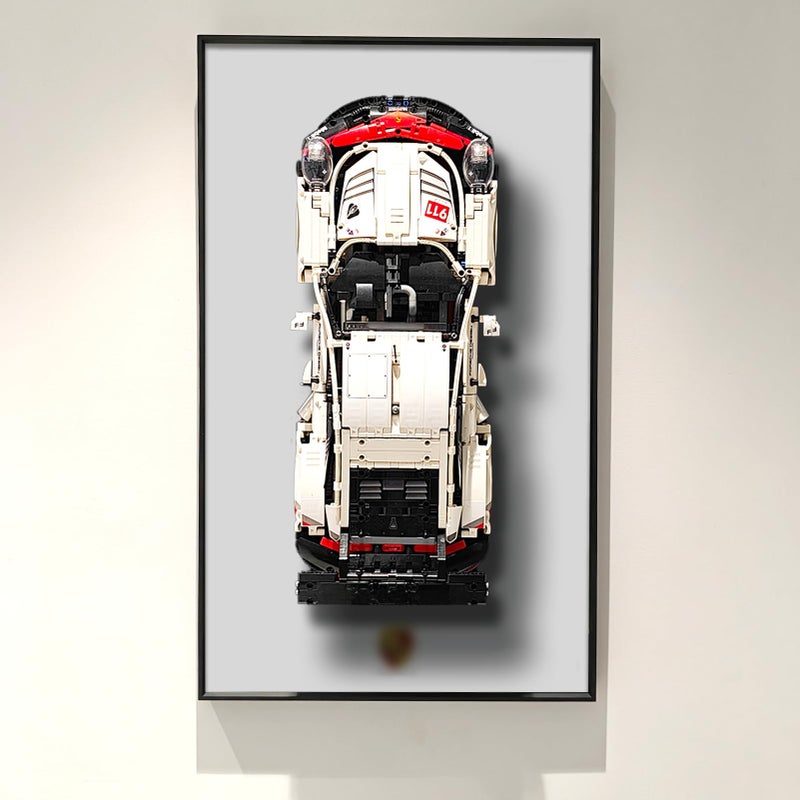 WETCEAOM Display Wallboard Compatible with Lego Technic Bugatti Chiron 42083 Car Display Wall Frame Compatible with Lego Car Wall Mount Frame Enthusiasts Only Display Board No Model - Image 4