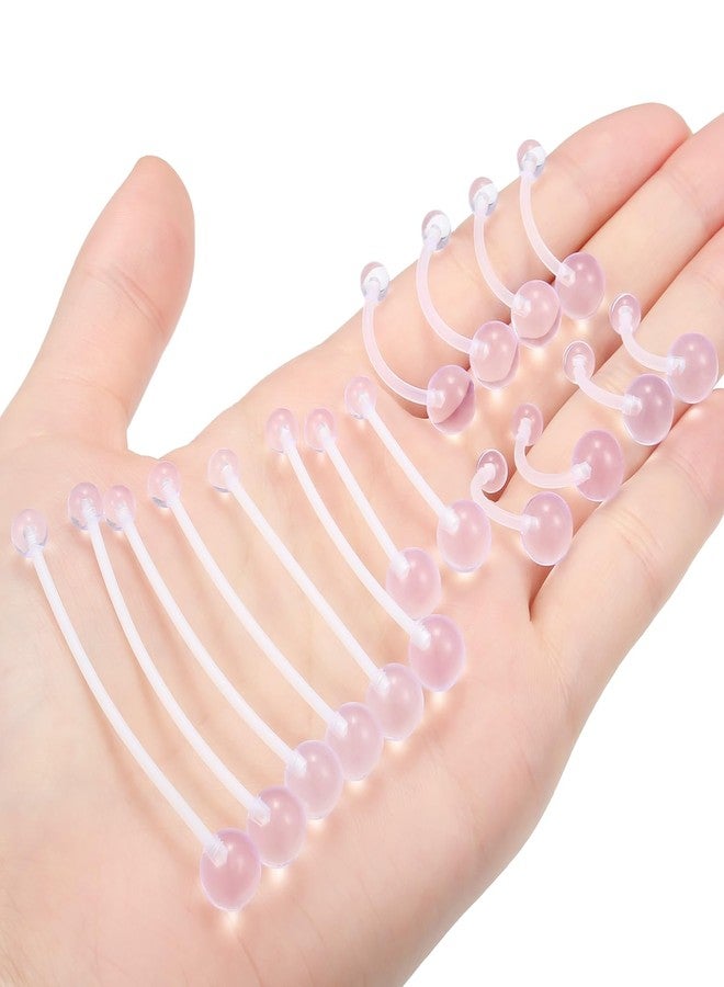 Ocptiy 14G Clear Plastic Pregnancy Belly Button Ring Maternity Navel Ring Sport Pregnant Women 14 Gauge Flexible Silcone Extra Long bar Belly Piercing Jewelry Retainer 14mm 16mm 18mm 32mm 35mm 38mm - Image 2