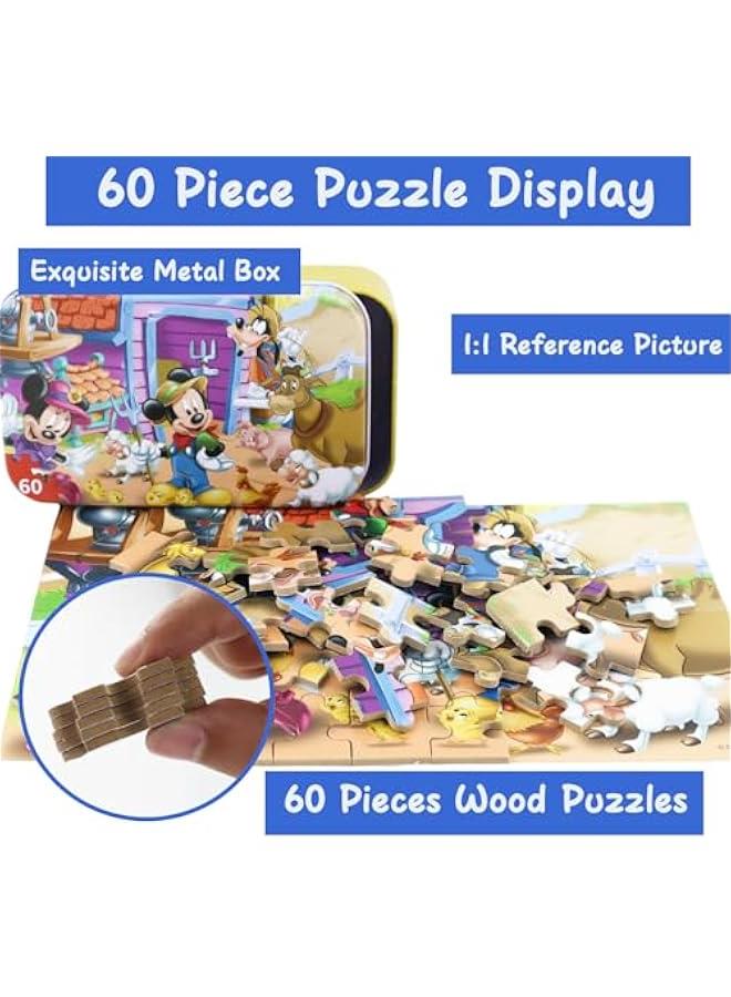 ألغاز نيلدن للأطفال من عمر 3 إلى 8 سنوات، ألغاز تعليمية لمرحلة ما قبل المدرسة، ألغاز للأطفال من عمر 4 إلى 6 سنوات، ألغاز معدنية مكونة من 60 قطعة، مزارع للأطفال - Image 5