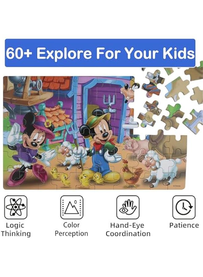ألغاز نيلدن للأطفال من عمر 3 إلى 8 سنوات، ألغاز تعليمية لمرحلة ما قبل المدرسة، ألغاز للأطفال من عمر 4 إلى 6 سنوات، ألغاز معدنية مكونة من 60 قطعة، مزارع للأطفال - Image 4