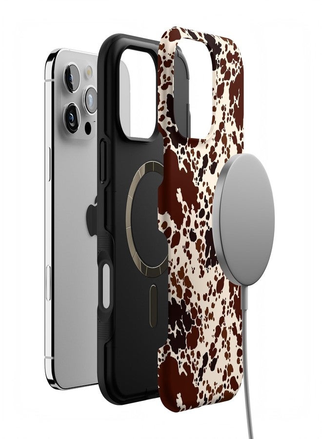 Casely iPhone 16 Pro Case | Cowgirl Envy | Cow Print | Compatible with MagSafe | Bold Protective Case Design - Image 4