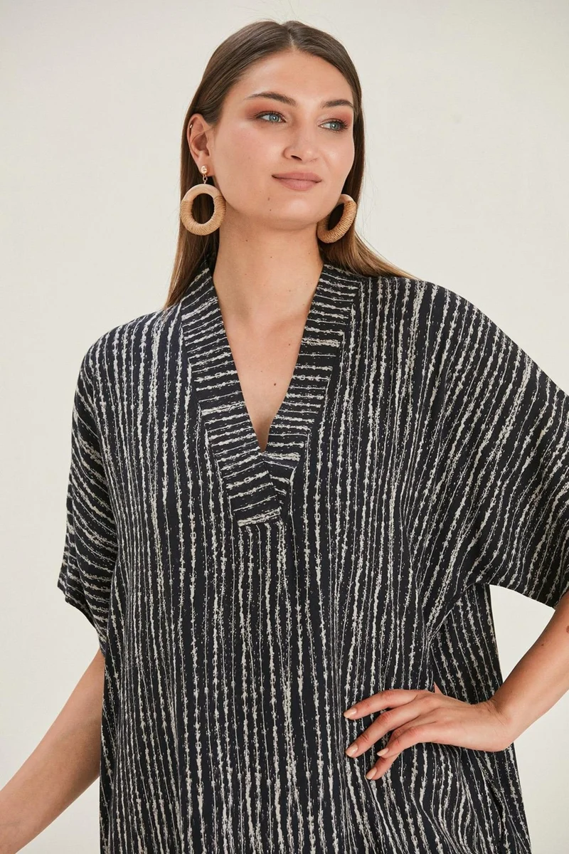 الكسندر جاردي V Neck Pocket Casual Dress (B22-288B)