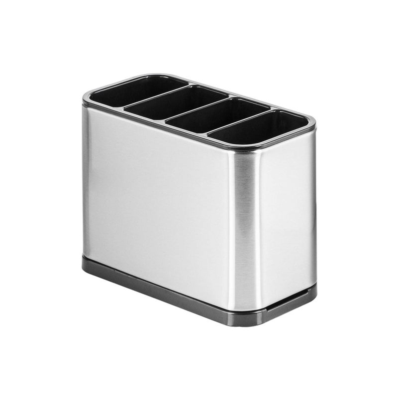 Innoteck Essentials Utensil Holder - Stainless Steel Kitchen Utensils Organiser - Anti Slip, Water Draining Design - 4 Compartments Rust proof Cutlery Holder - For spoons, spatulas, forks, knives - Image 2