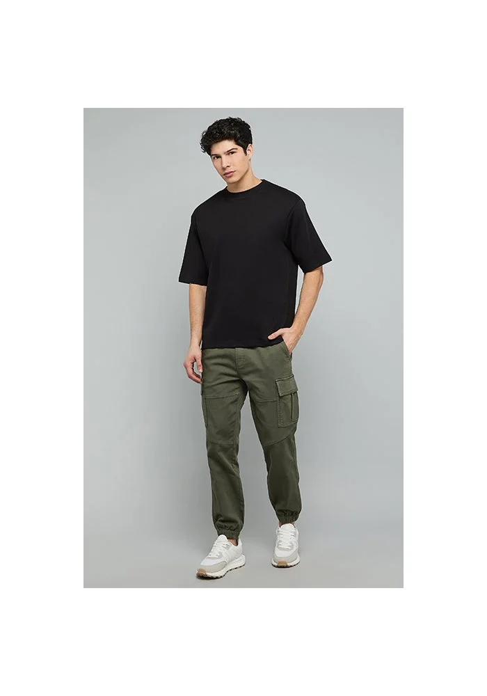 R&b Solid T-Shirt with Crew Neck and Short Sleeves