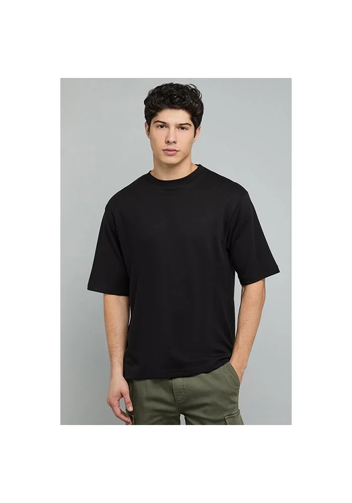 R&b Solid T-Shirt with Crew Neck and Short Sleeves