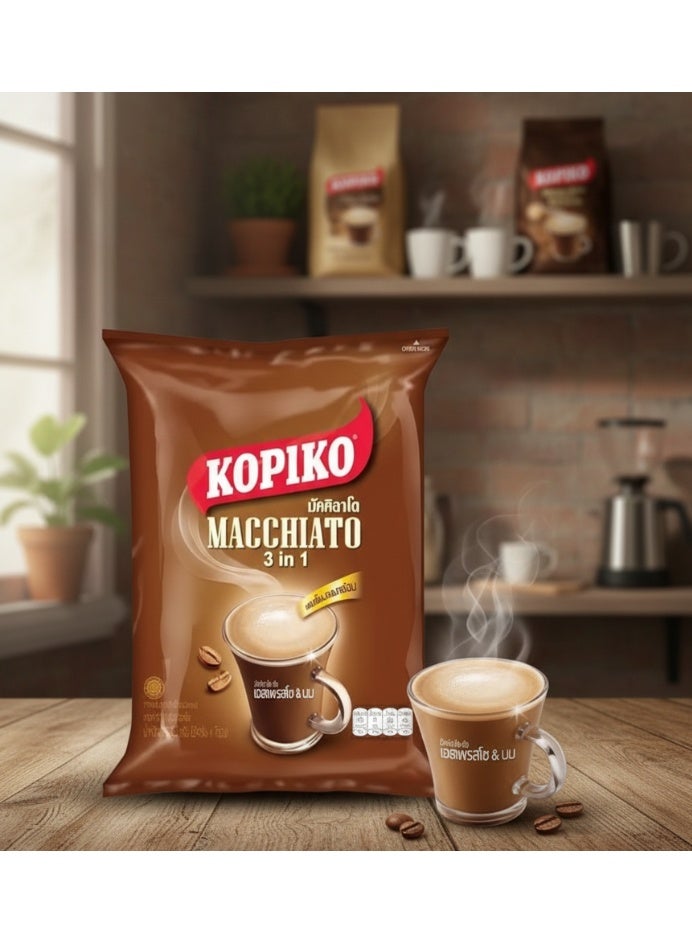 Kopiko 3 in 1 Macchiato Coffee Mix – Instant Creamy Coffee Drink | Premium Espresso Blend with Milk (24 Sachets Pack) - Image 4