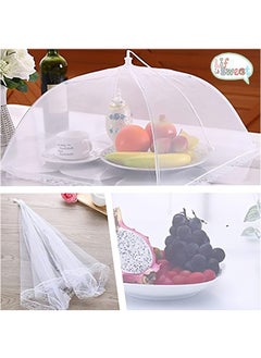 Beauenty (6 Pack) Pop-up Picnic Mesh Food Covers Tent Umbrella For Outdoors, Screen Tents,Parties Picnics,BBQ,Reusable And Collapsible Food Tents,camping Food Net Cover Keep Out Flies 17X17inch  - Image 4