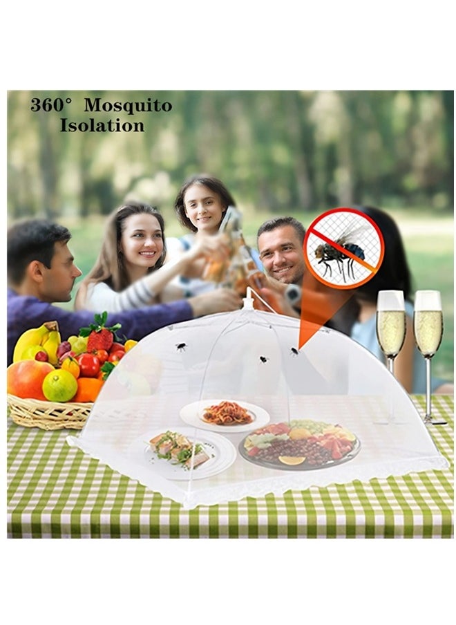 Beauenty - (6 Pack) Pop-up Picnic Mesh Food Covers Tent Umbrella For Outdoors, Screen Tents,Parties Picnics,BBQ,Reusable And Collapsible Food Tents,camping Food Net Cover Keep Out Flies 17X17inch - Image 1