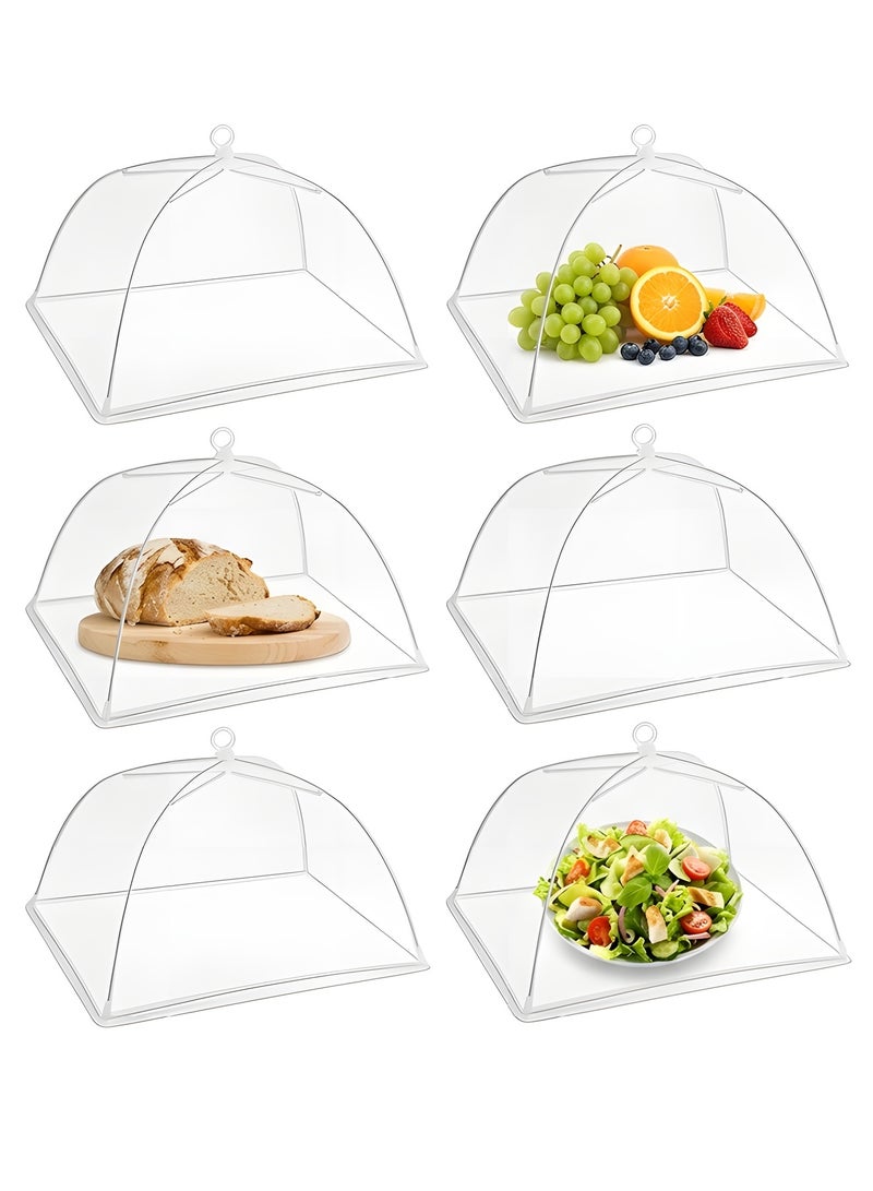Beauenty (6 Pack) Pop-up Picnic Mesh Food Covers Tent Umbrella For Outdoors, Screen Tents,Parties Picnics,BBQ,Reusable And Collapsible Food Tents,camping Food Net Cover Keep Out Flies 17X17inch - Image 1