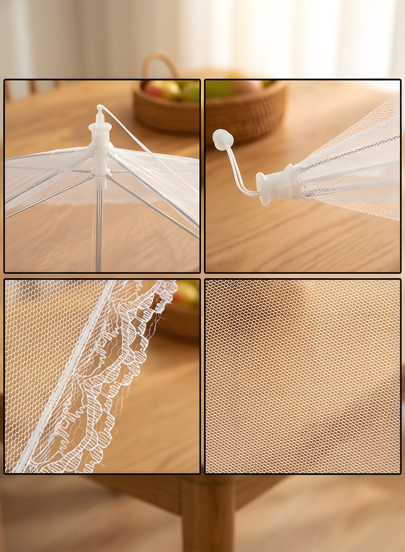 Beauenty (6 Pack) Pop-up Picnic Mesh Food Covers Tent Umbrella For Outdoors, Screen Tents,Parties Picnics,BBQ,Reusable And Collapsible Food Tents,camping Food Net Cover Keep Out Flies 17X17inch - Image 2