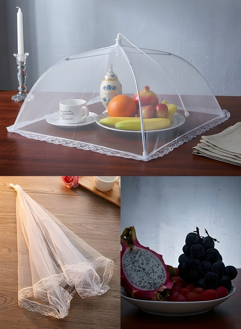 Beauenty (6 Pack) Pop-up Picnic Mesh Food Covers Tent Umbrella For Outdoors, Screen Tents,Parties Picnics,BBQ,Reusable And Collapsible Food Tents,camping Food Net Cover Keep Out Flies 17X17inch - Image 4